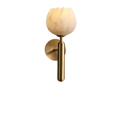 Marmurowa lampa ścienna w kształcie róży – Elegancka dekoracja oświetleniowa 4