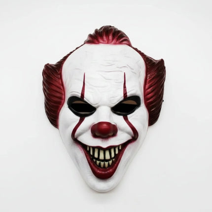 Maska Klauna z Kolorowymi Włosami na Halloween, idealna do cosplayu i imprez kostiumowych, z wyraz 2