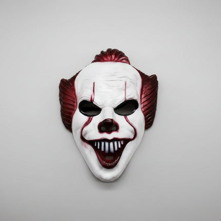 Maska Klauna z Kolorowymi Włosami na Halloween, idealna do cosplayu i imprez kostiumowych, z wyraz 4