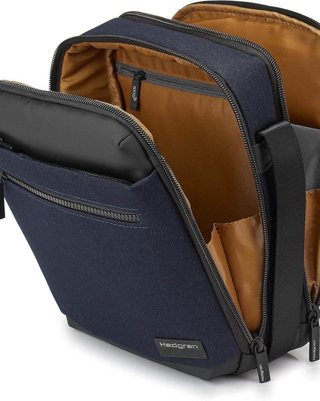 Męska torba listonoszka z ochroną RFID i materiałem wodoodpornym – kompaktowa torba typu crossbody z organizerem 4