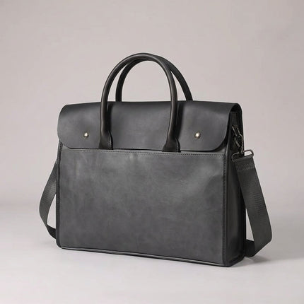 Męska torba na laptopa z regulowanym paskiem – trwała skóra PU w stylu retro do laptopów 14-calowych 2