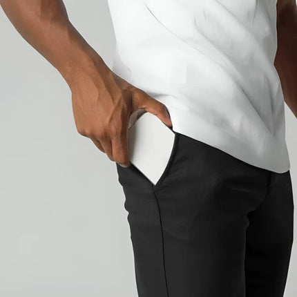 Męskie spodnie chino slim-fit z elastyczną talią i zwężanymi nogawkami, idealne do codziennych 3