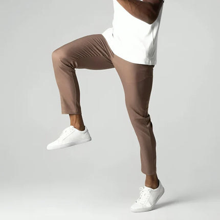 Męskie spodnie chino slim-fit z elastyczną talią i zwężanymi nogawkami, idealne do codziennych 6