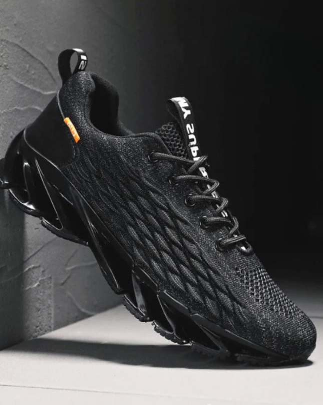 Męskie buty do biegania z amortyzacją i przewiewną siateczką – sznurowane buty sportowe 2