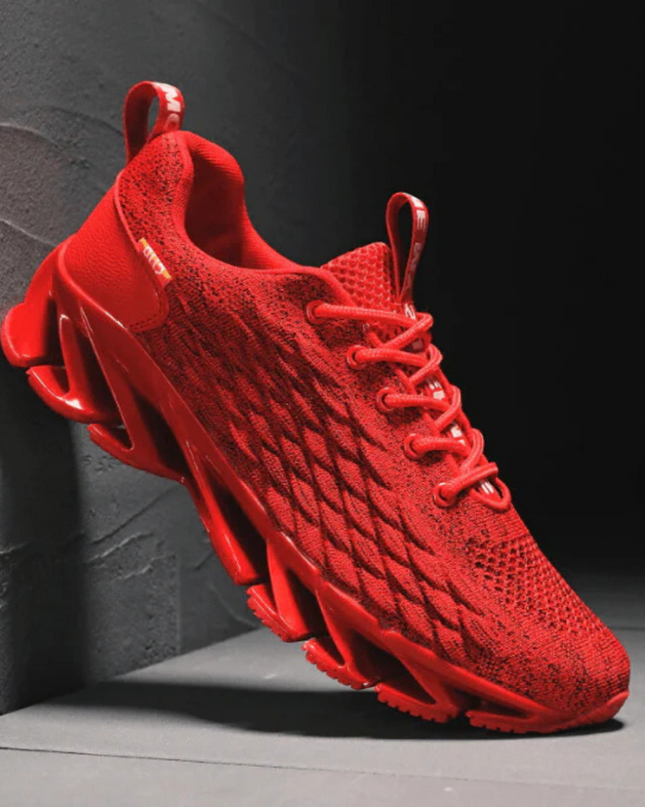 Męskie buty do biegania z amortyzacją i przewiewną siateczką – sznurowane buty sportowe 3