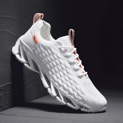 Męskie buty do biegania z amortyzacją i przewiewną siateczką – sznurowane buty sportowe 4