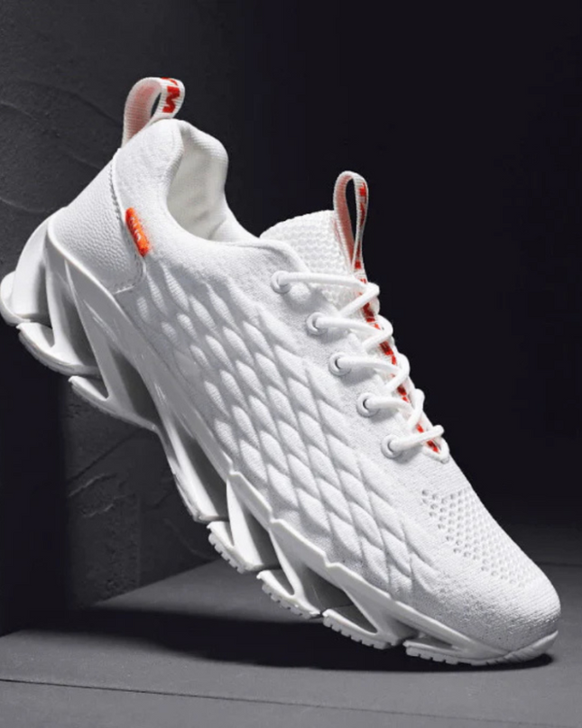 Męskie buty do biegania z amortyzacją i przewiewną siateczką – sznurowane buty sportowe 4