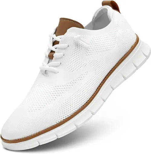 Męskie ortopedyczne, dzianinowe buty typu derby z amortyzującą podeszwą – oddychające, codzienne obuwie zapewniające wygodę 1