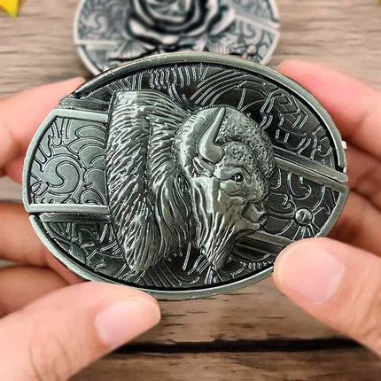 Metalowa owalna klamra do paska z ukrytym narzędziem EDC – wytrzymały stop cynku do pasków o szerokości 1,5 cala 13