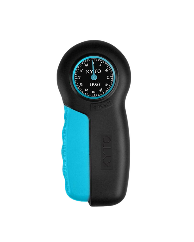 Miernik Chwytu Dłoni z Ergonomicznym Uchwytem – Trener Siły Rąk, Przenośny, Wytrzymały, Czarny/Jasnoniebieski 0