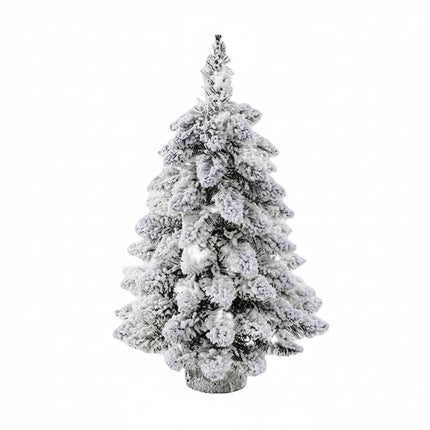 Mini choinka z efektem śniegu i oświetleniem LED, 45 cm, idealna dekoracja świąteczna do m 1