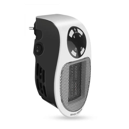 Mini elektryczny grzejnik z timerem i pilotem, o mocy 500W, idealny do biura i domu, c 0