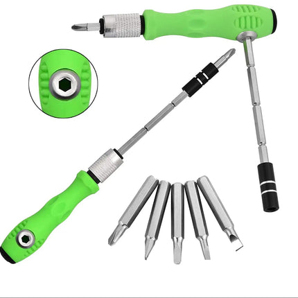 Mini Zestaw Wkrętaków 32 w 1 z Zielonym Uchwytam do Napraw DIY 1
