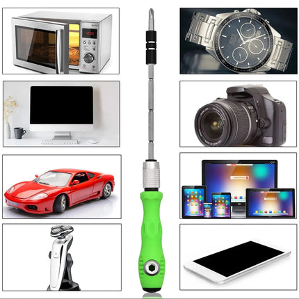 Mini Zestaw Wkrętaków 32 w 1 z Zielonym Uchwytam do Napraw DIY 5