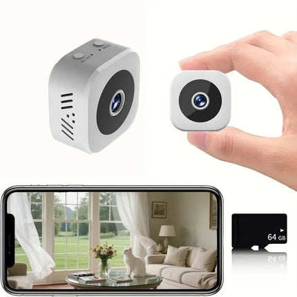 Mini kamera bezpieczeństwa 1080P z WiFi i noktowizorem – Bezprzewodowy nadzór z detekcją ruchu 0