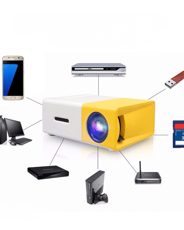 Mini projektor z łącznością HDMI do kina domowego – przenośny wyświetlacz o przekątnej 100 cali 3