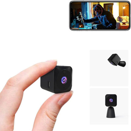 Miniaturowa kamera bezpieczeństwa z wideo 4K HD i widzeniem w nocy – kompaktowa kamera do monitoringu wewnętrznego z detekcją ruchu 0