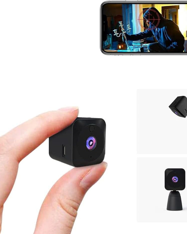Miniaturowa kamera bezpieczeństwa z wideo 4K HD i widzeniem w nocy – kompaktowa kamera do monitoringu wewnętrznego z detekcją ruchu 0