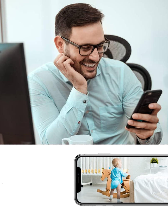 Miniaturowa kamera bezpieczeństwa z wideo 4K HD i widzeniem w nocy – kompaktowa kamera do monitoringu wewnętrznego z detekcją ruchu 1