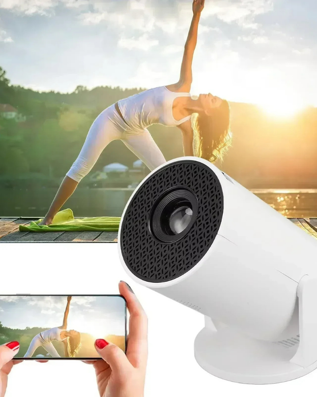Miniaturowy projektor przenośny 4K z Wi-Fi i Bluetooth – kompaktowe kino domowe do filmów i gier 1