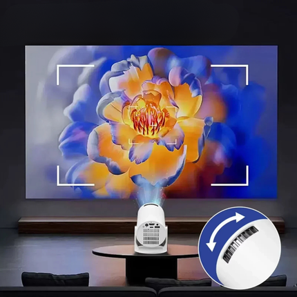 Miniaturowy projektor przenośny 4K z Wi-Fi i Bluetooth – kompaktowe kino domowe do filmów i gier 2