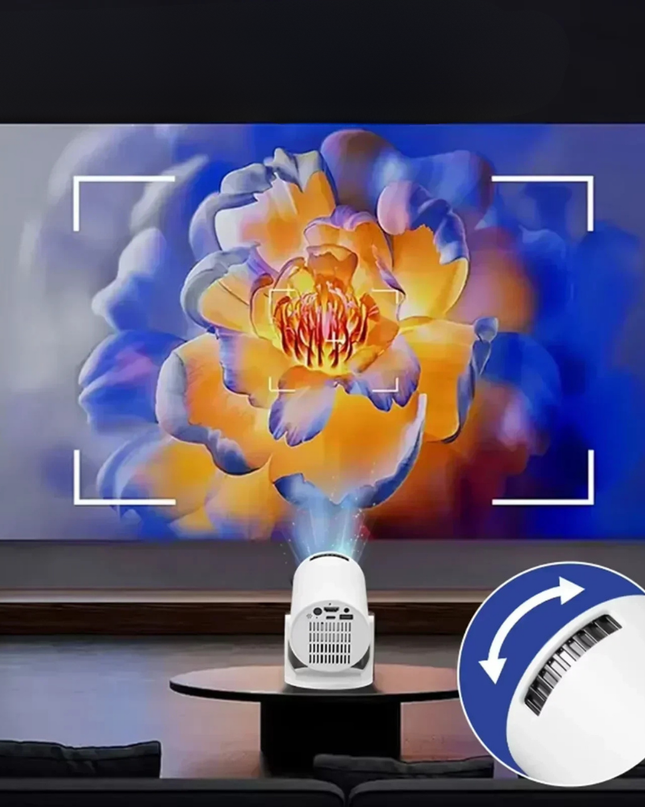 Miniaturowy projektor przenośny 4K z Wi-Fi i Bluetooth – kompaktowe kino domowe do filmów i gier 2
