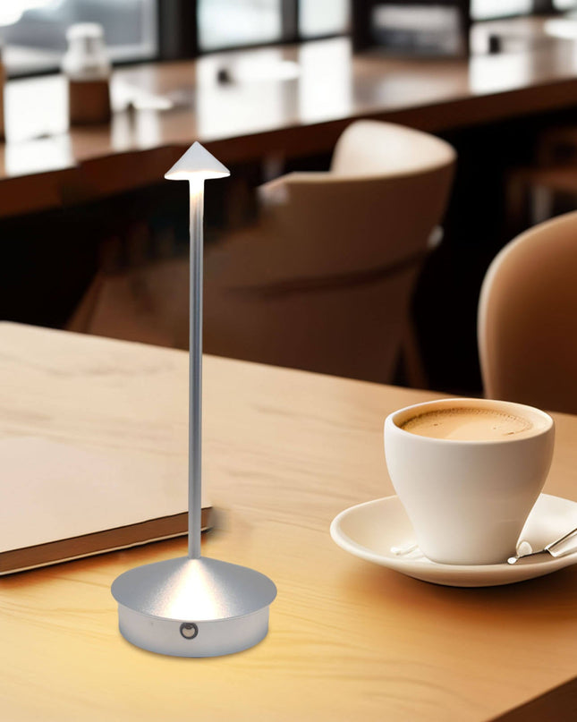 Minimalistyczna Bezprzewodowa Lampa Stołowa LED z Dotykowym Włącznikiem do Salonów – Elegancka Lampka Nocna z Regulacją Jasności 2