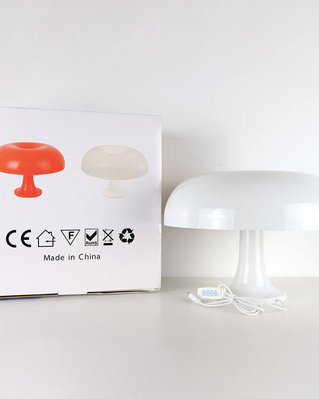 Minimalistyczna Lampa Stołowa Grzyb w Skandynawskim Stylu LED – 3 Kolory, Idealna do Salonu i Sypialni 7