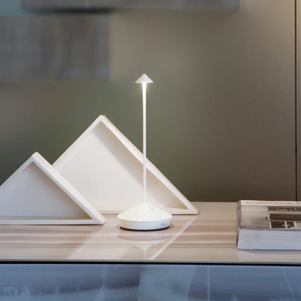 Minimalistyczna bezprzewodowa lampa stołowa z przyciemnianą diodą LED – przenośne oświetlenie do wnętrz i na zewnątrz 1