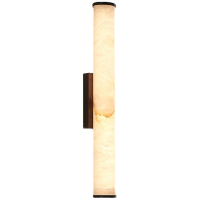 Minimalistyczna lampa ścienna LED ze zintegrowanym oświetleniem i marmurowym akcentem – nowoczesny design do użytku wewnątrz pomieszczeń 4