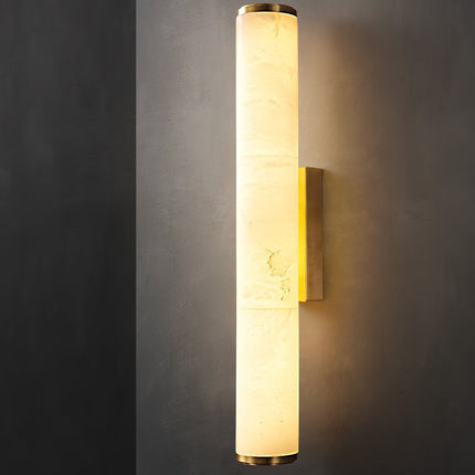 Minimalistyczna lampa ścienna LED ze zintegrowanym oświetleniem i marmurowym akcentem – nowoczesny design do użytku wewnątrz pomieszczeń 6