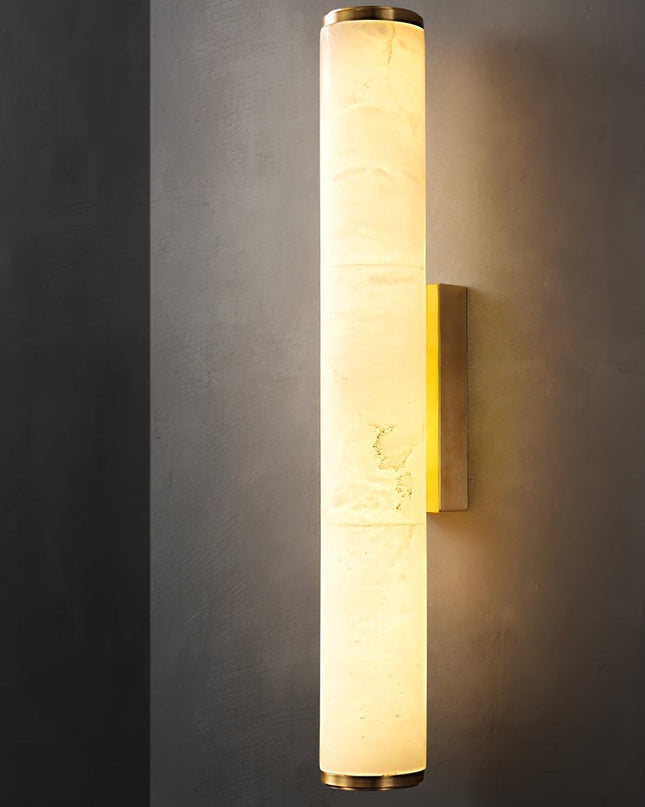 Minimalistyczna lampa ścienna LED ze zintegrowanym oświetleniem i marmurowym akcentem – nowoczesny design do użytku wewnątrz pomieszczeń 6