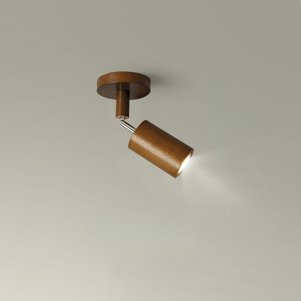 Minimalistyczna lampa sufitowa z regulowanym światłem – naturalne drewno, skandynawski design – Ø30 cm 6
