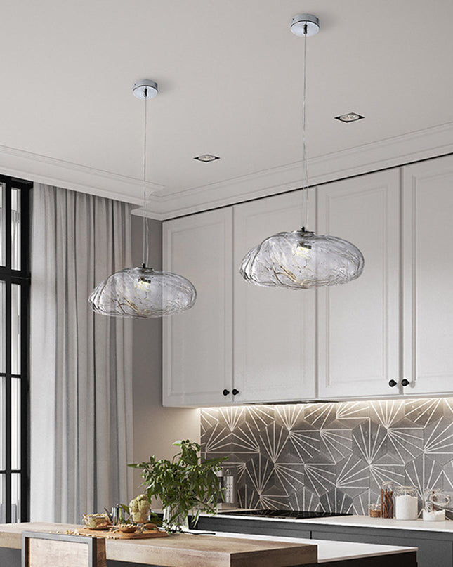 Minimalistyczna lampa wisząca Bubble z dmuchanego szkła – Elegancka dekoracja do wnętrz 2