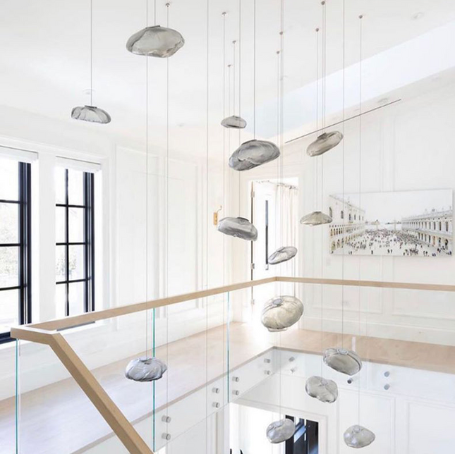 Minimalistyczna lampa wisząca Bubble z dmuchanego szkła – Elegancka dekoracja do wnętrz 4