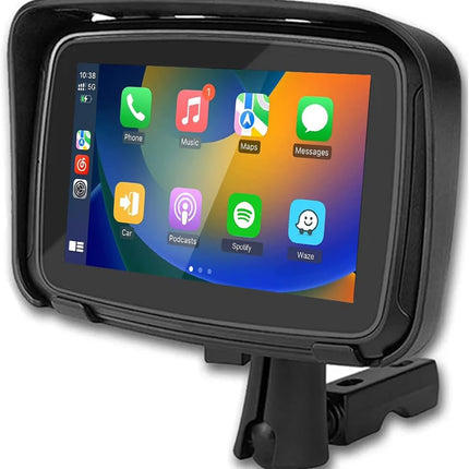 Monitor 5 motocykli z bezprzewodowym CarPlay i Android Auto – wodoodporny wyświetlacz dotykowy IPX6 0