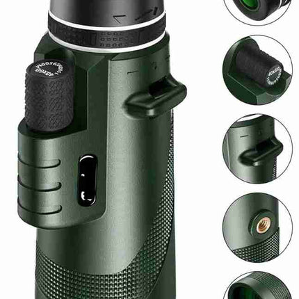 Monokular Ultra-Zoom 600x z Szkłem HD – Lekki Teleskop do Obserwacji, Kompaktowy i Odporny na Warunki Atmosferyczne 6