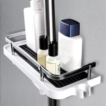 Multifunctional Storage Rack with Tool-Less Installation – Durable ABS Plastic Shelf for Bathroom, Kitchen, Living Room 1