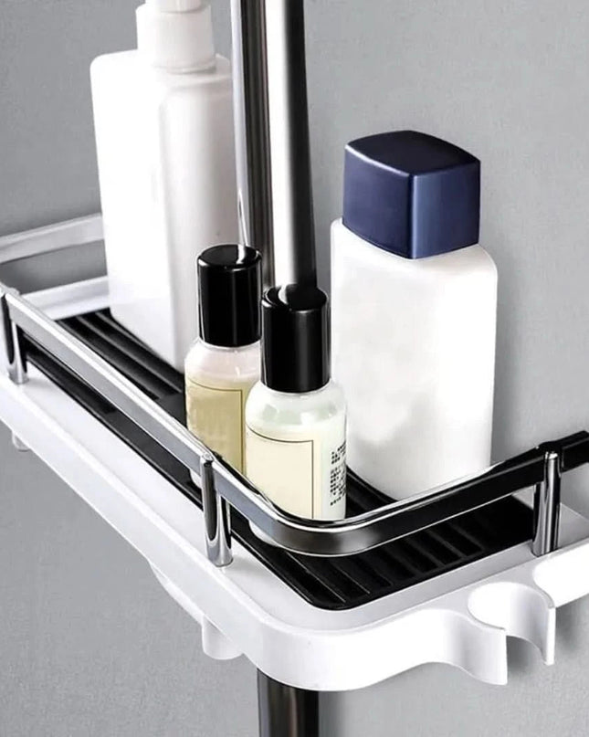 Multifunctional Storage Rack with Tool-Less Installation – Durable ABS Plastic Shelf for Bathroom, Kitchen, Living Room 1