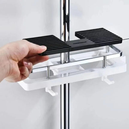 Multifunctional Storage Rack with Tool-Less Installation – Durable ABS Plastic Shelf for Bathroom, Kitchen, Living Room 2