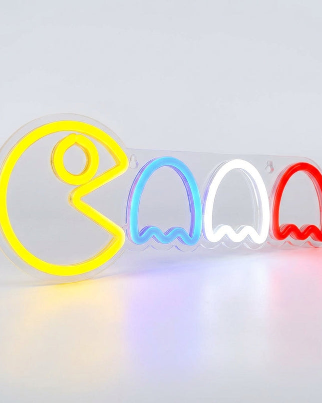 Neonowa lampa ozdobna LED z duchem, energooszczędna, o wymiarach 42cm x 15 0