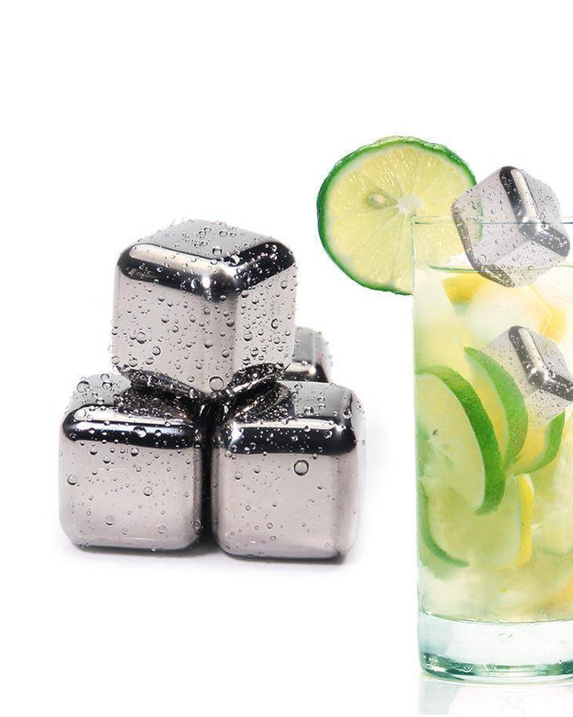 Nierozcieńczające Kostki Lodu ze Stali Nierdzewnej – Idealne do Chłodzenia Napojów, Wielokrotnego Użytku, Szybkie Zamrażanie 3