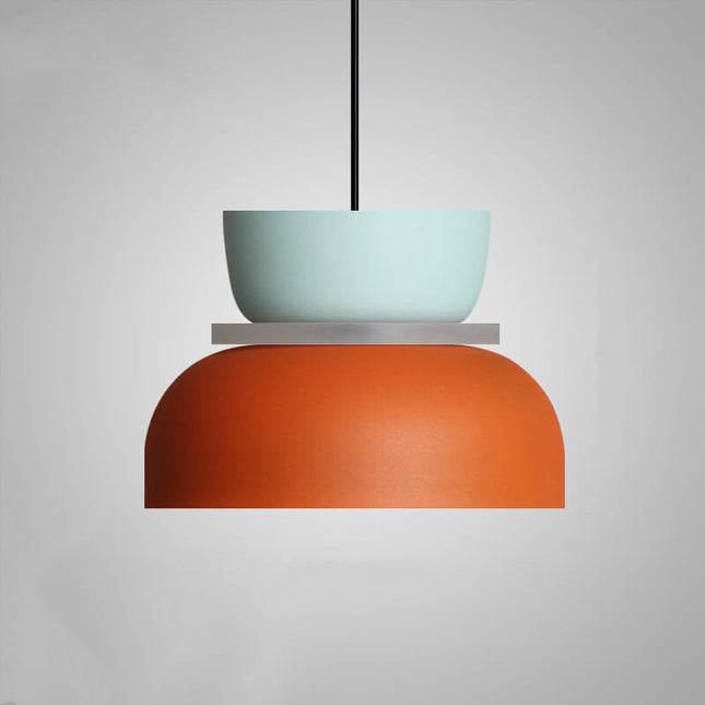 Nordic Hanging Lamp with LED Light – Colorful Metal Shade for Kitchen Pendant Lighting 13