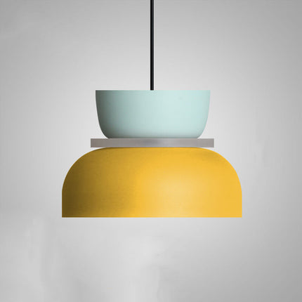 Nordic Hanging Lamp with LED Light – Colorful Metal Shade for Kitchen Pendant Lighting 9