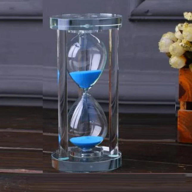 Nowoczesna Klepsydra Szklana 15-60 Minut, Elegancka Dekoracja do Wnętrz, Przezroczyste Szkło, Funkcjonalność i Styl 0
