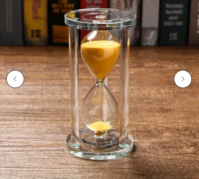 Nowoczesna Klepsydra Szklana 15-60 Minut, Elegancka Dekoracja do Wnętrz, Przezroczyste Szkło, Funkcjonalność i Styl 1