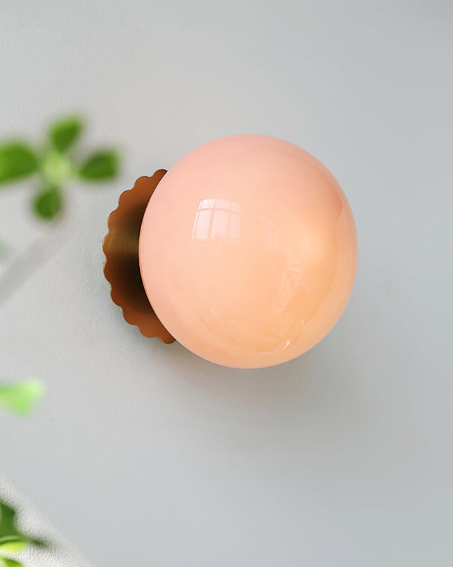 Nowoczesna Konsola z Różowym Szkłem – Metalowa Konstrukcja, E26/E27 3