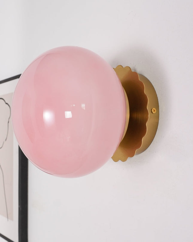 Nowoczesna Konsola z Różowym Szkłem – Metalowa Konstrukcja, E26/E27 6