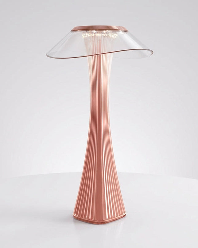 Nowoczesna lampa akcentująca z rzeźbiarskim designem, oferująca ciepłe światło idealne do 4