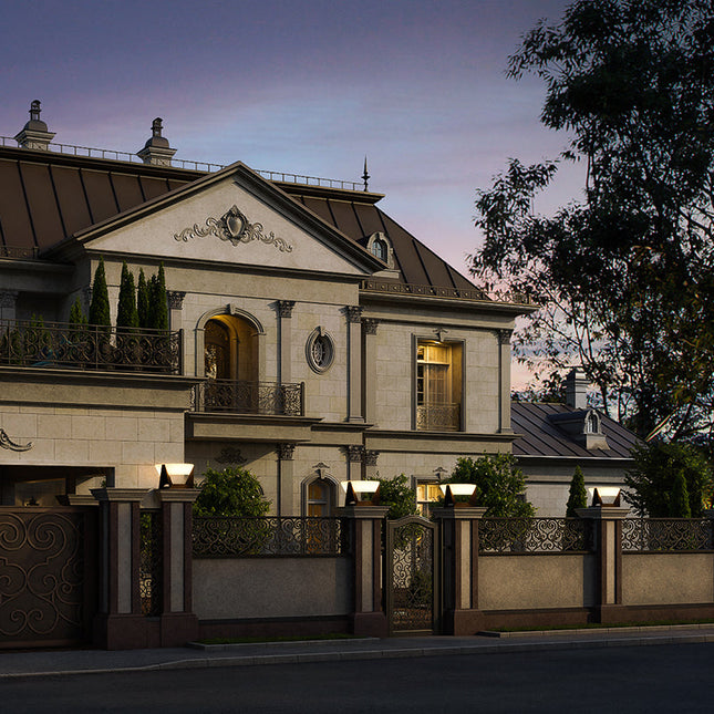 Nowoczesna Lampa Ogrodowa LED Zasilana Energii Słoneczną, Wodoodporna Latarnia do Ogrodu, Stylowy Design IP65 2